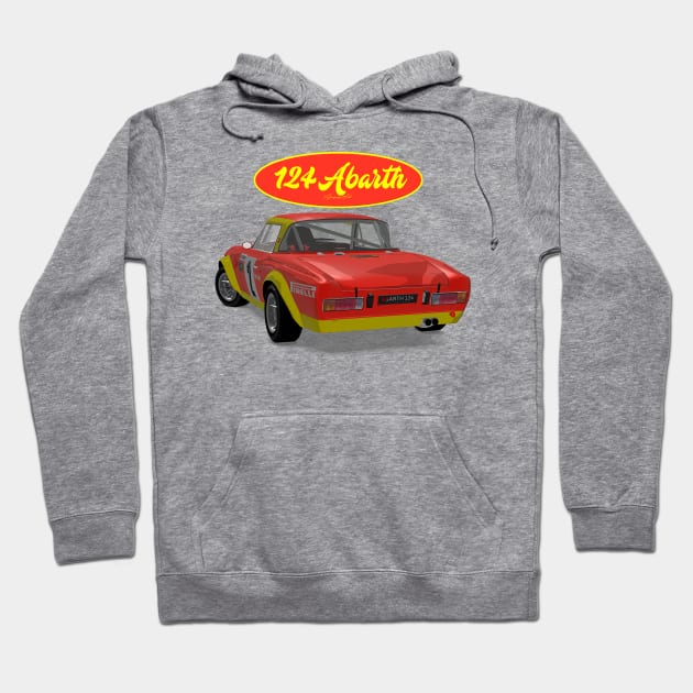 abarth 124 2 Back Hoodie by PjesusArt